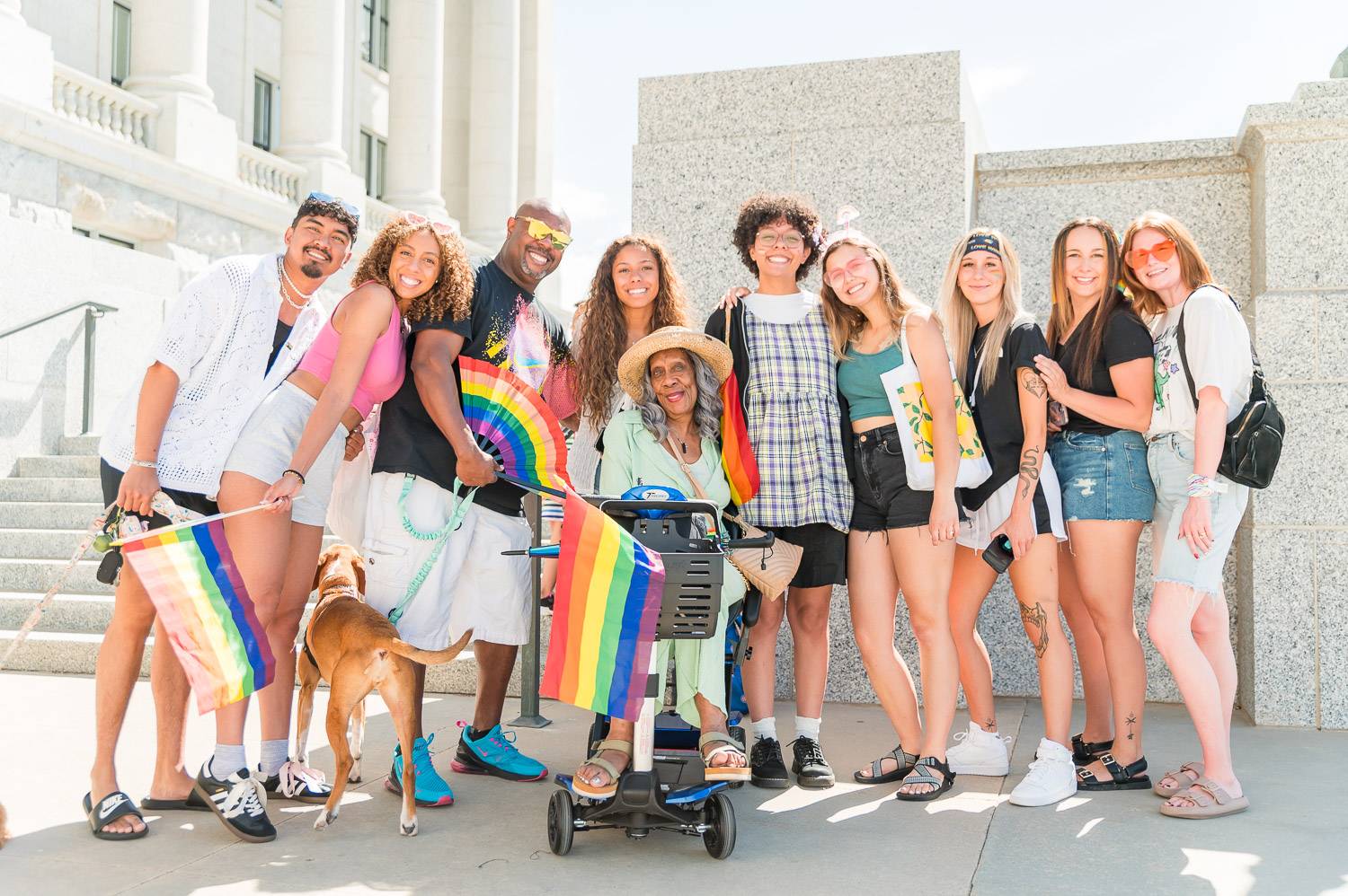 Family at the Utah Pride parade
