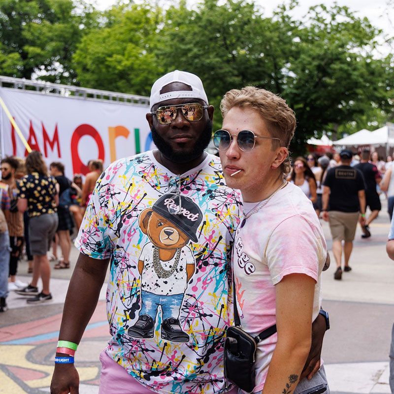 gay couple in parade
